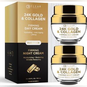 24K Gold & Collagen Firming Day and Night Cream Duo Pack
NWT